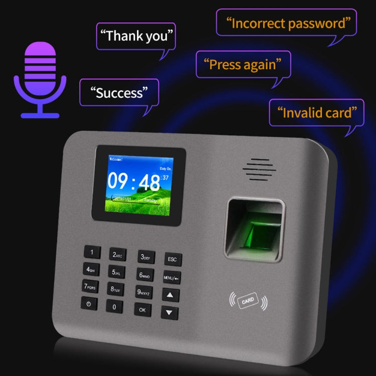 Realand AL325D Fingerprint Time Attendance with 2.4 inch Color Screen & ID Card Function & WiFi & Battery, AL325D Realand AL325D Fingerprint Time Attendance with 2.4 inch Color Screen & ID Card Function & WiFi & Battery, AL325D